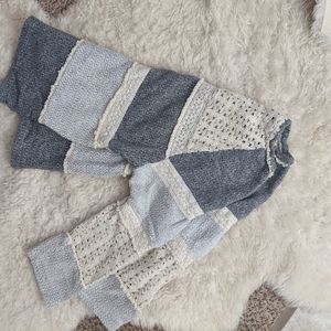 Anthropologie Lucky Lotus crop sweater S